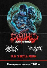 Plakat - Exhumed, Rotten Sound, Implore