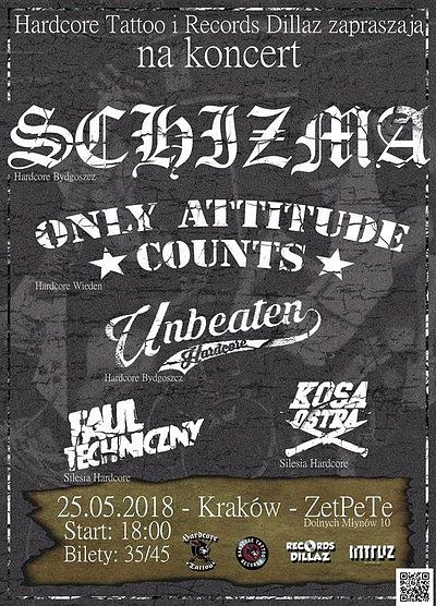 Plakat - Schizma, Only Attitude Counts, Unbeaten