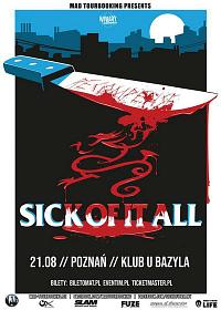 Plakat - Sick Of It All, The Dog, Scythe