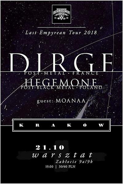 Plakat - Dirge, Hegemone, Moanaa