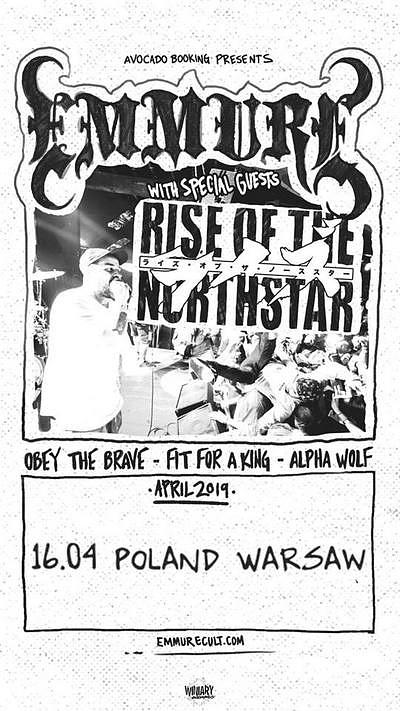 Plakat - Emmure, Rise of the Northstar, Obey The Brave