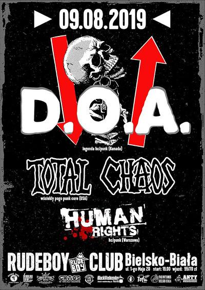 Plakat - D.O.A., Total Chaos, Human Rights