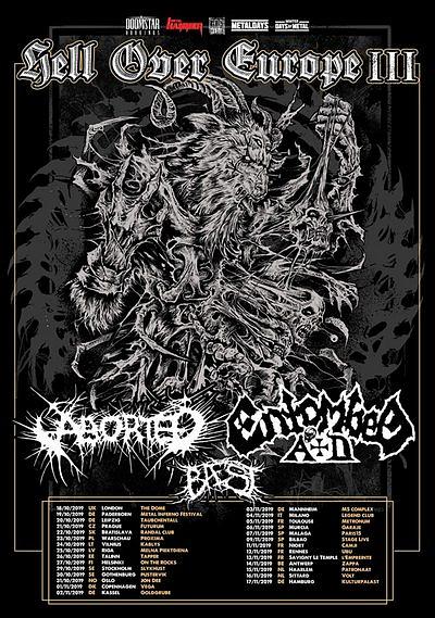 Plakat - Aborted, Entombed A.D., Baest