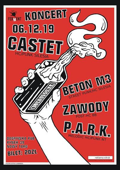 Plakat - Castet, Beton M3, Zawody, P.A.R.K.