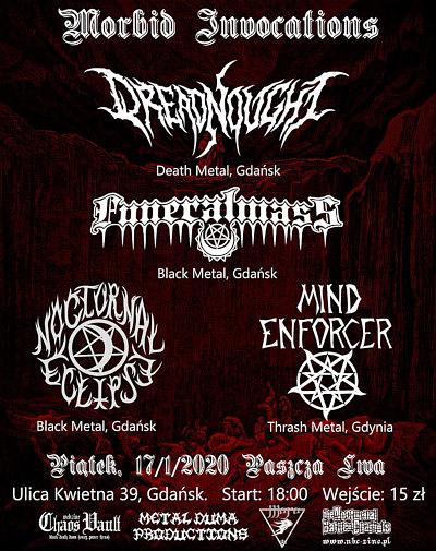 Plakat - Dreadnought, Funeral Mass, Nocturnal Eclipse