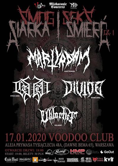 Plakat - Martyrdoom, Ctulu, Divide, Uklarhet