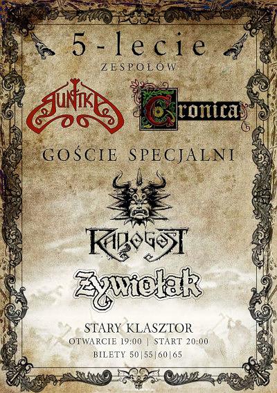Plakat - Cronica, Runika, Radogost, Żywiołak
