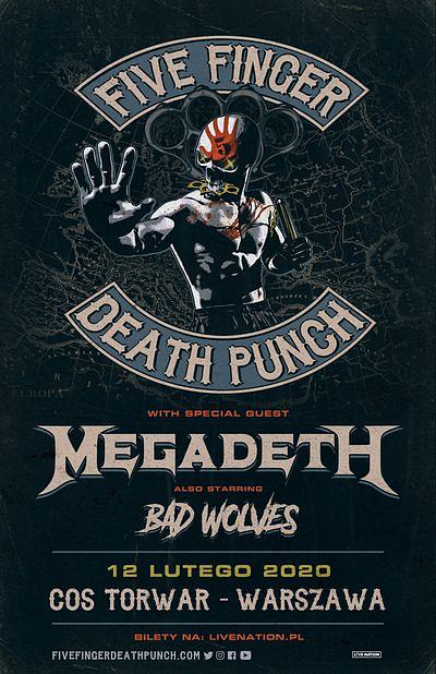 Plakat - Five Finger Death Punch, Megadeth