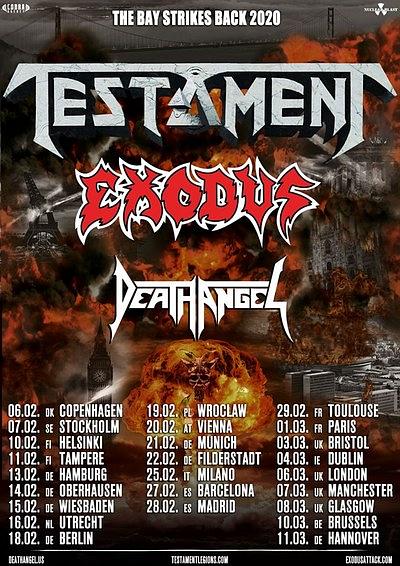 Plakat - Testament, Exodus, Death Angel