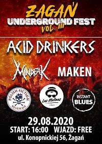 Plakat - Żagań Underground Fest vol. III - Dzień Rockowy