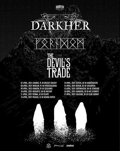 Plakat - Darkher, Forndom, The Devil's Trade