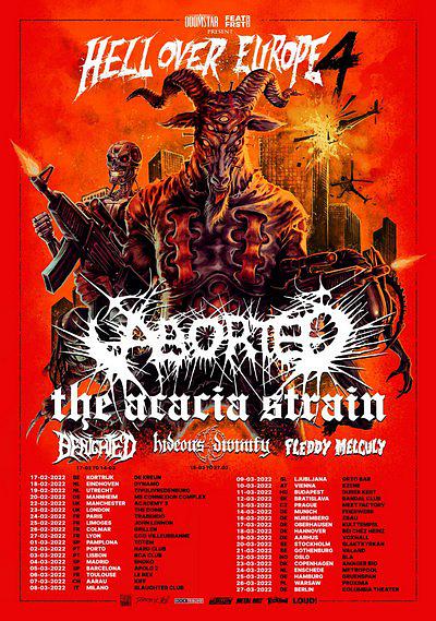 Plakat - Aborted, The Acacia Strain, Hideous Divinity