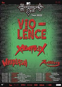 Plakat - Vio-lence, Xentrix, Whiplash, Artillery