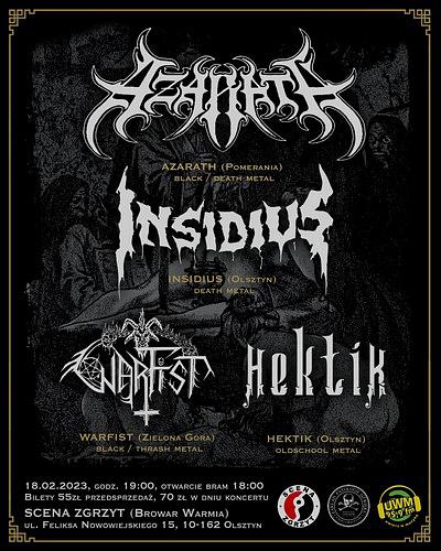 Plakat - Azarath, Insidius, Warfist, Hektik