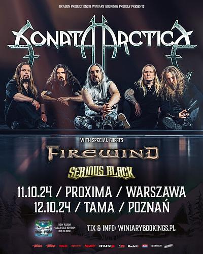 Plakat - Sonata Arctica, Firewind, Serious Black