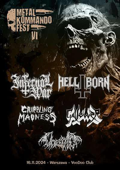 Plakat - Infernal War, Hell-Born, Crippling Madness