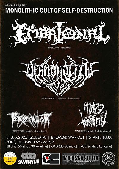 Plakat - Embrional, Deamonolith, Persecutor