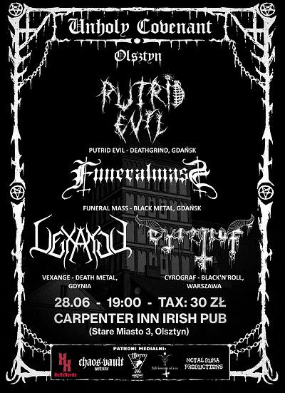 Plakat - Putrid Evil, Funeral Mass, Vexange