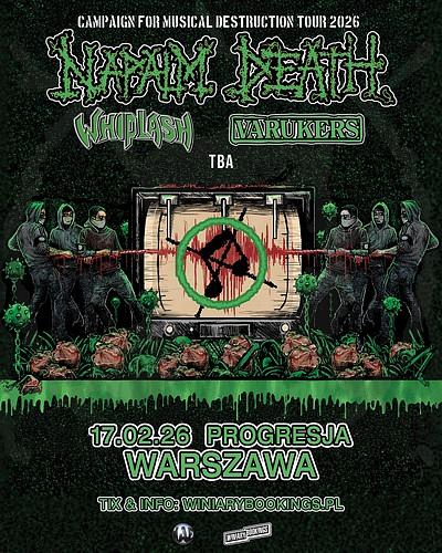 Plakat - Napalm Death, Whiplash, Varukers