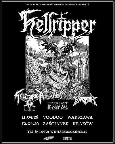 Plakat - Hellripper, Schizophrenia, Sarcator