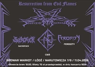 Plakat - Pandemonium, Sacrofuck, Cień, Ferosity