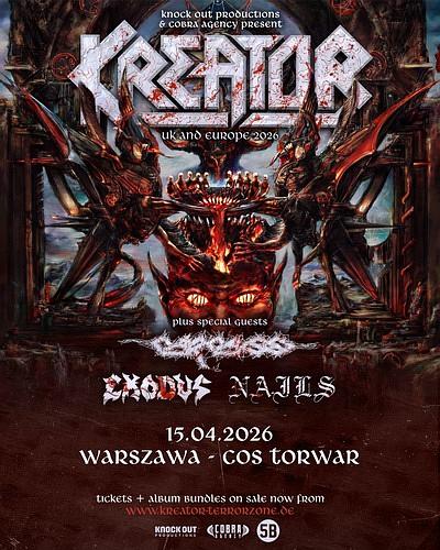 Plakat - Kreator, Carcass, Exodus, Nails