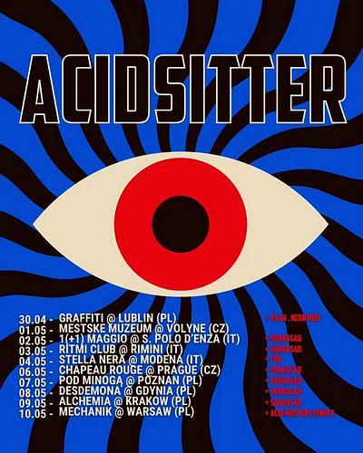 Plakat - AcidSitter, Neon Mud, Yaak