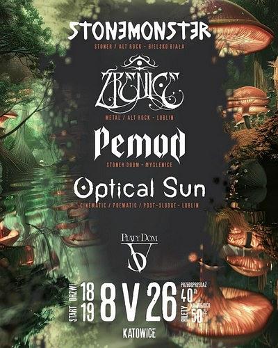 Plakat - Stonemonster, Źrenice, Pemod, Optical Sun