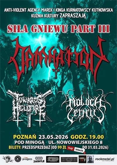 Plakat - Damnation, Towards Hellfire, Moloch Letalis
