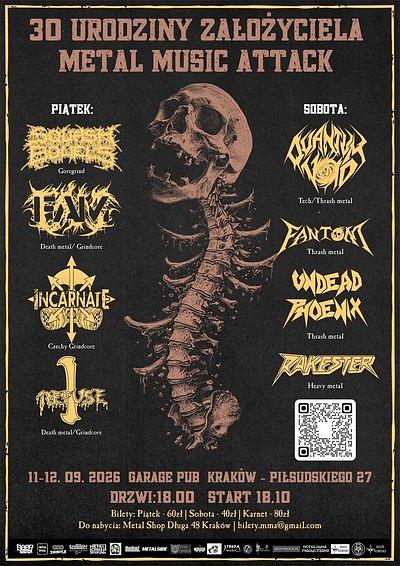 Plakat - 30 Urodziny Założyciela Metal Music Attack