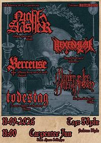 Plakat - Night Slasher, Hexenaltar, Berceuse Plakat - Night Slasher, Hexenaltar, Berceuse