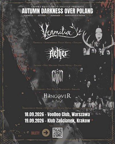 Plakat - Vermilia, Domhain, Aether, Hangover in Minsk