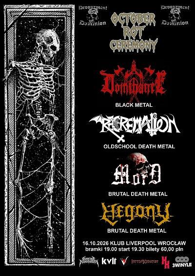 Plakat - Dominance, Recremation, Mord, Hegony