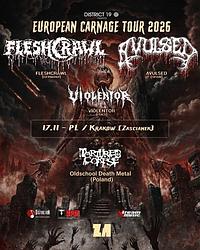 Plakat - Fleshcrawl, Avulsed, Violentor