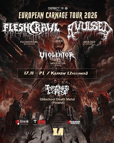 Plakat - Fleshcrawl, Avulsed, Violentor