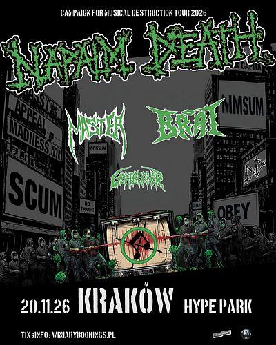 Plakat - Napalm Death, Master, Brat, Goatburner