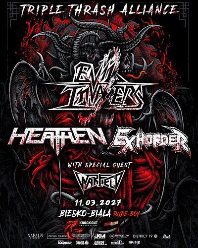 Plakat - Heathen, Exhorder, Evil Invaders