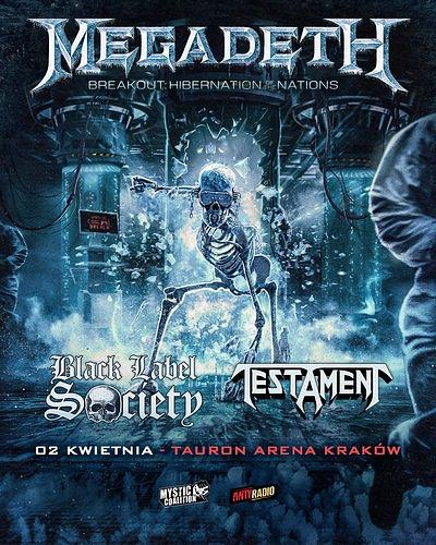 Plakat - Megadeth, Black Label Society, Testament